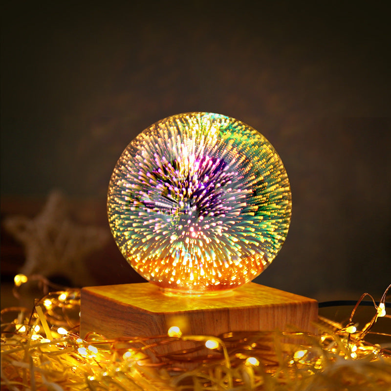 USB 3D Firework Crystals Ball Night Light Plug In Romantic Star LED Night Light Christmas Lights Christmas Home Decorations