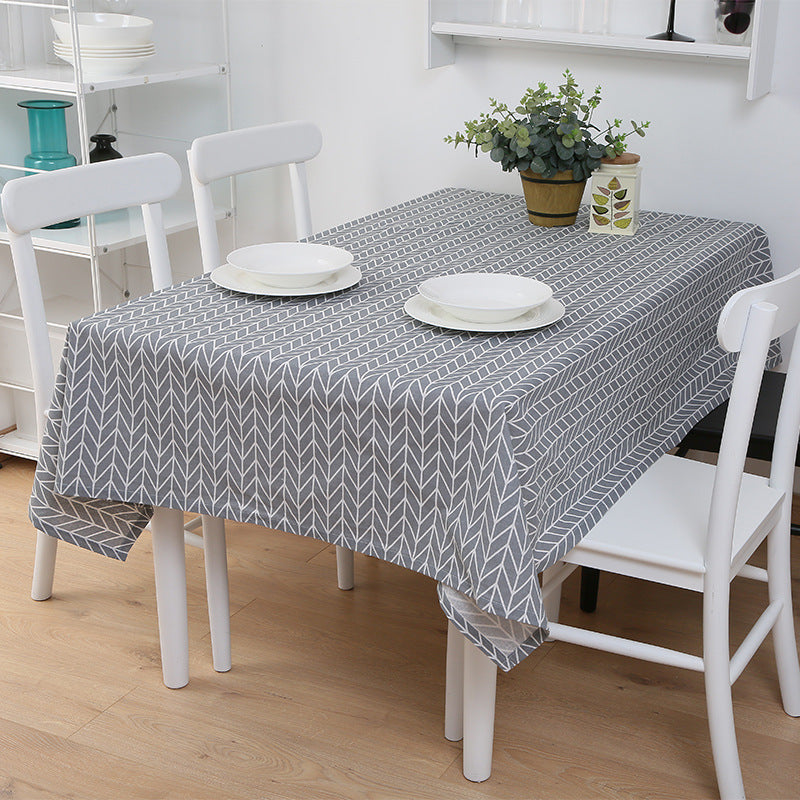 Classic Waterproof Tablecloth – Rectangular Checkered Cover for Dining & Coffee Tables