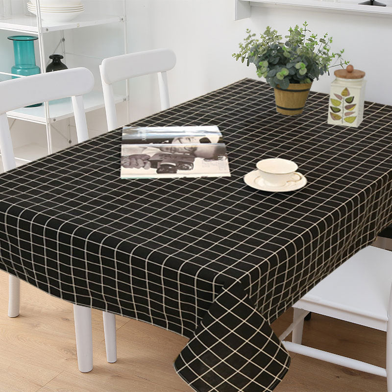 Classic Waterproof Tablecloth – Rectangular Checkered Cover for Dining & Coffee Tables