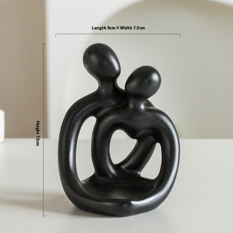 Modern Ceramic Candle Holders – Romantic Couple Figurine Decor for Home Ambience