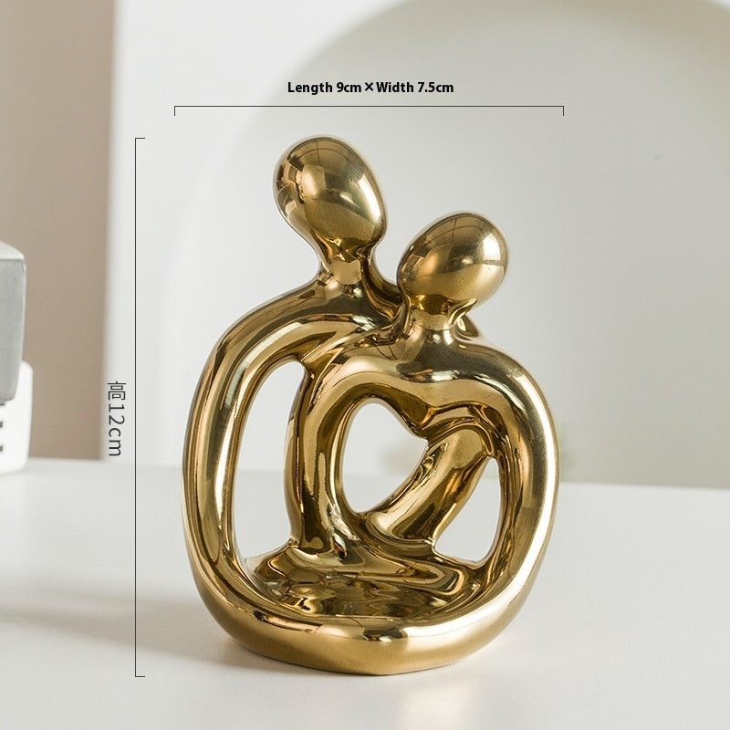 Modern Ceramic Candle Holders – Romantic Couple Figurine Decor for Home Ambience