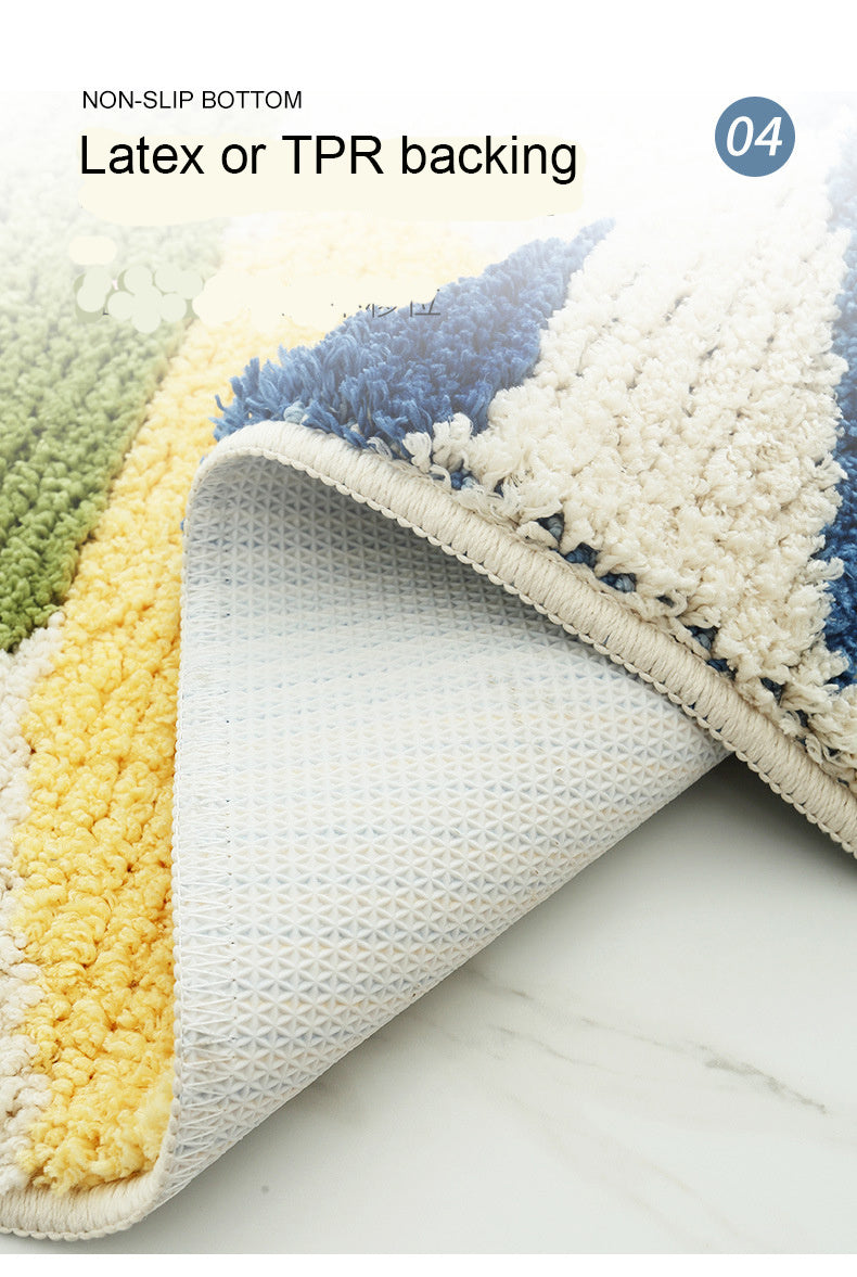 Fast Drying Bath Mat with Non-Slip Backing – Soft Microfiber Bathroom Rug for Shower or Tub