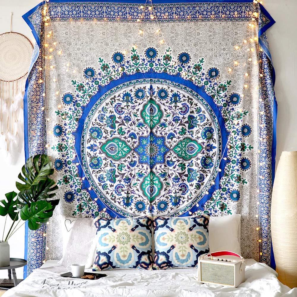 Boho Beach Tapestry – Quick-Dry Polyester Fabric for Beach, Wall, or Picnic Use