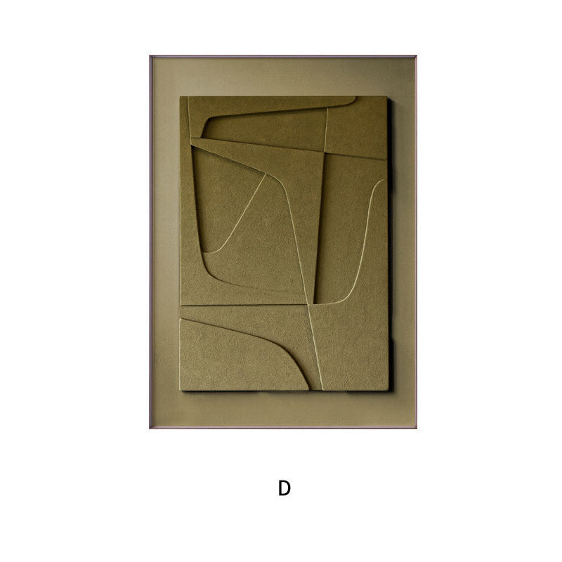 3D Abstract Geometric Canvas Wall Art – Morandi Color Frameless Painting