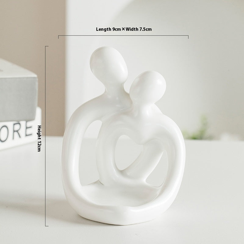 Modern Ceramic Candle Holders – Romantic Couple Figurine Decor for Home Ambience