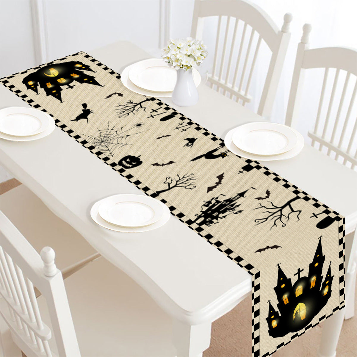 Halloween Table Runner – Spooky Table Decoration for Party & Home