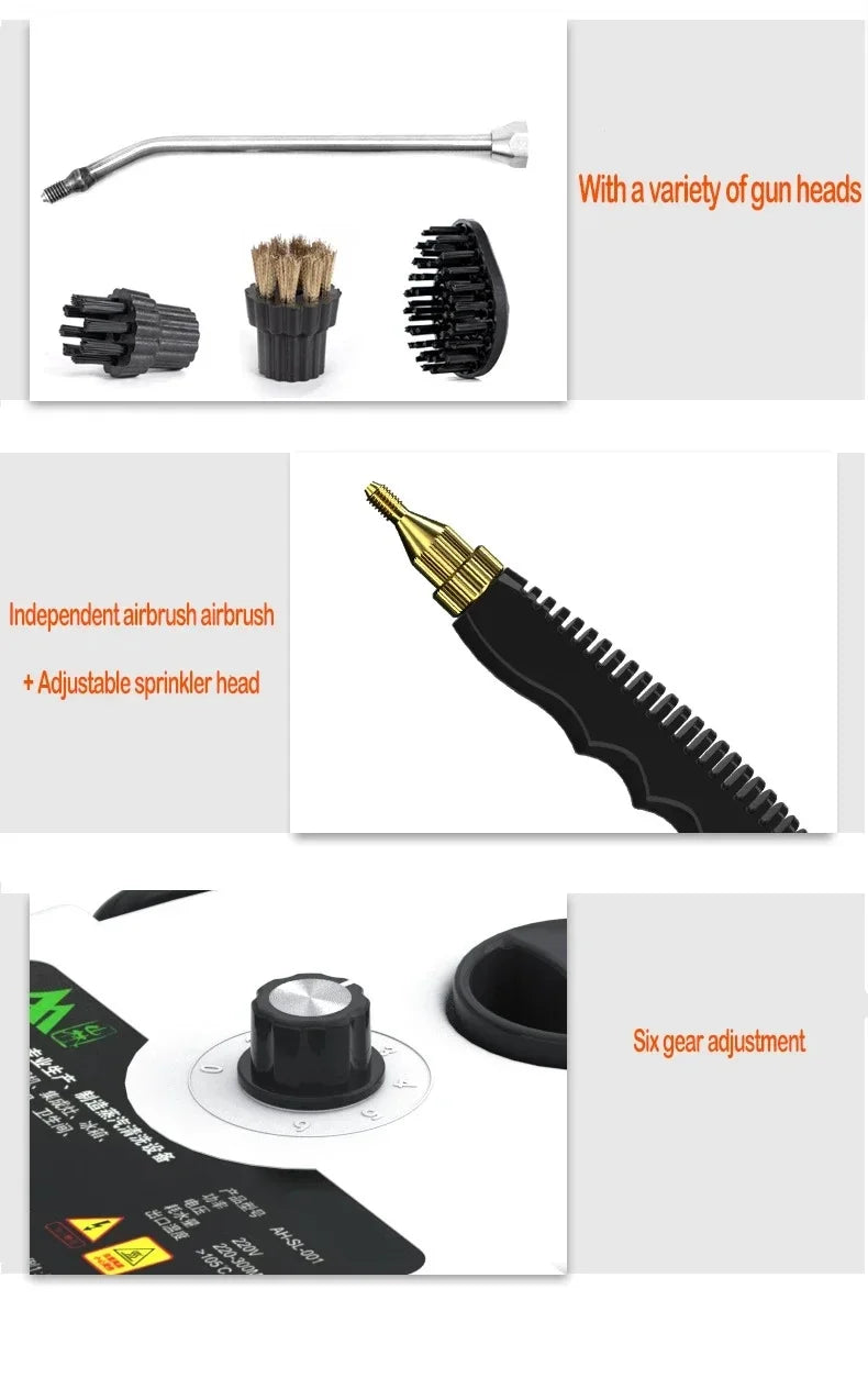 High temperature and high pressure steam home appliance range hood air conditioning cleaning machine home multi-function cleaner