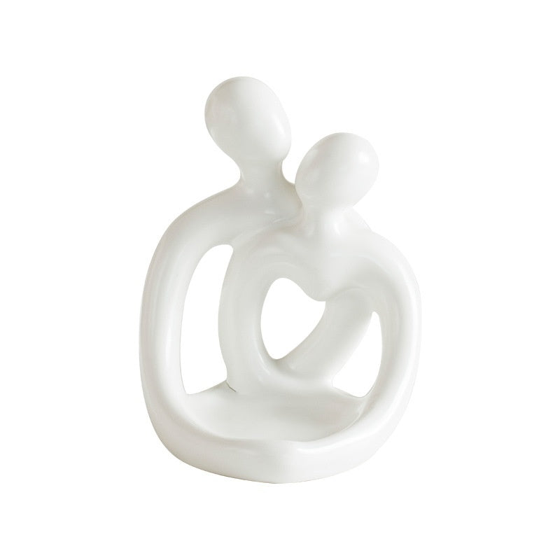 Modern Ceramic Candle Holders – Romantic Couple Figurine Decor for Home Ambience