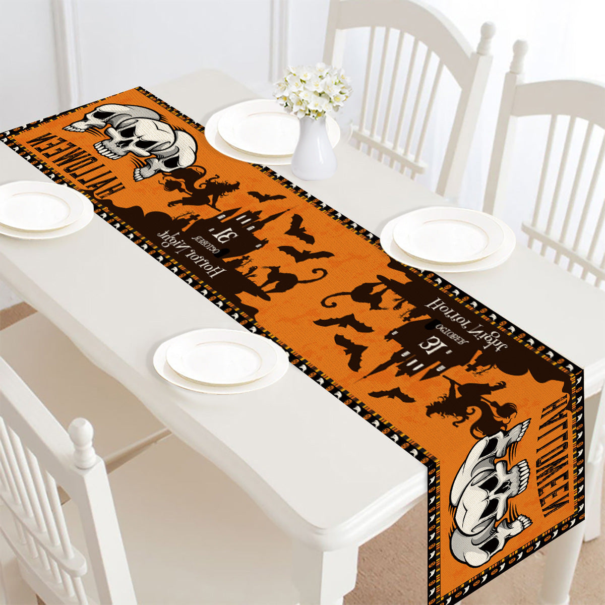 Halloween Table Runner – Spooky Table Decoration for Party & Home