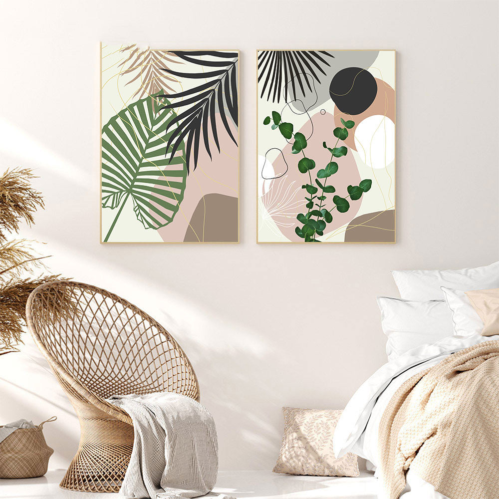 Tropical Leaf Wall Art – Botanical Canvas Print for Home Decor