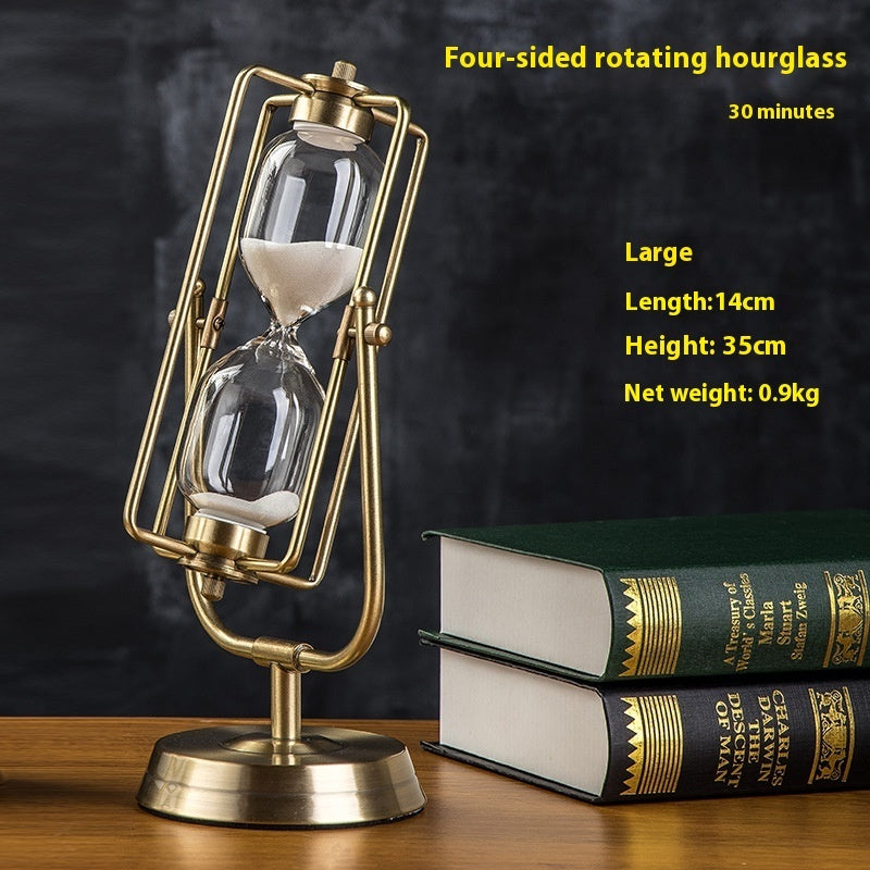 15-Minute Wooden Hourglass Timer – European Style Desk & Gift Decor