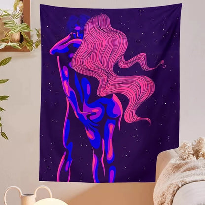 Psychedelic Rock Tapestry – Bold Color Wall Art Hanging Cloth