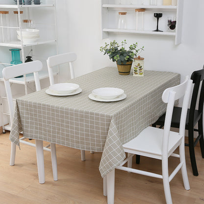 Classic Waterproof Tablecloth – Rectangular Checkered Cover for Dining & Coffee Tables