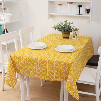 Classic Waterproof Tablecloth – Rectangular Checkered Cover for Dining & Coffee Tables