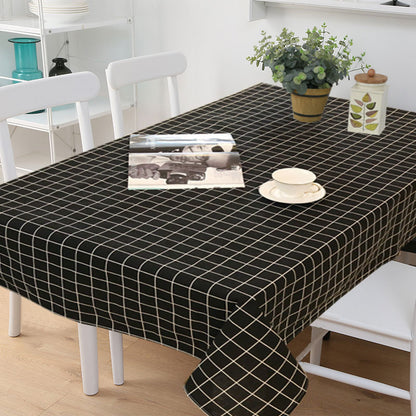 Classic Waterproof Tablecloth – Rectangular Checkered Cover for Dining & Coffee Tables