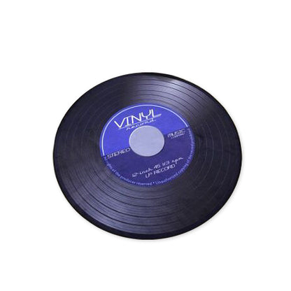 Vintage Vinyl-Inspired Round Rug – Decorative Dining Area Mat