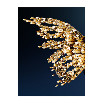 Golden Butterfly Wings – Diamond Painting Set (Black Background, Crystal Embroidery Art)