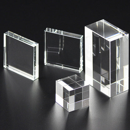 White Embryo Crystal Cube – Artistic Glass Decor for Display or Gifting