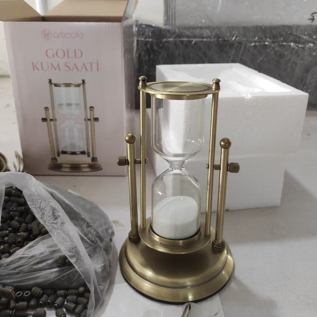 15-Minute Wooden Hourglass Timer – European Style Desk & Gift Decor