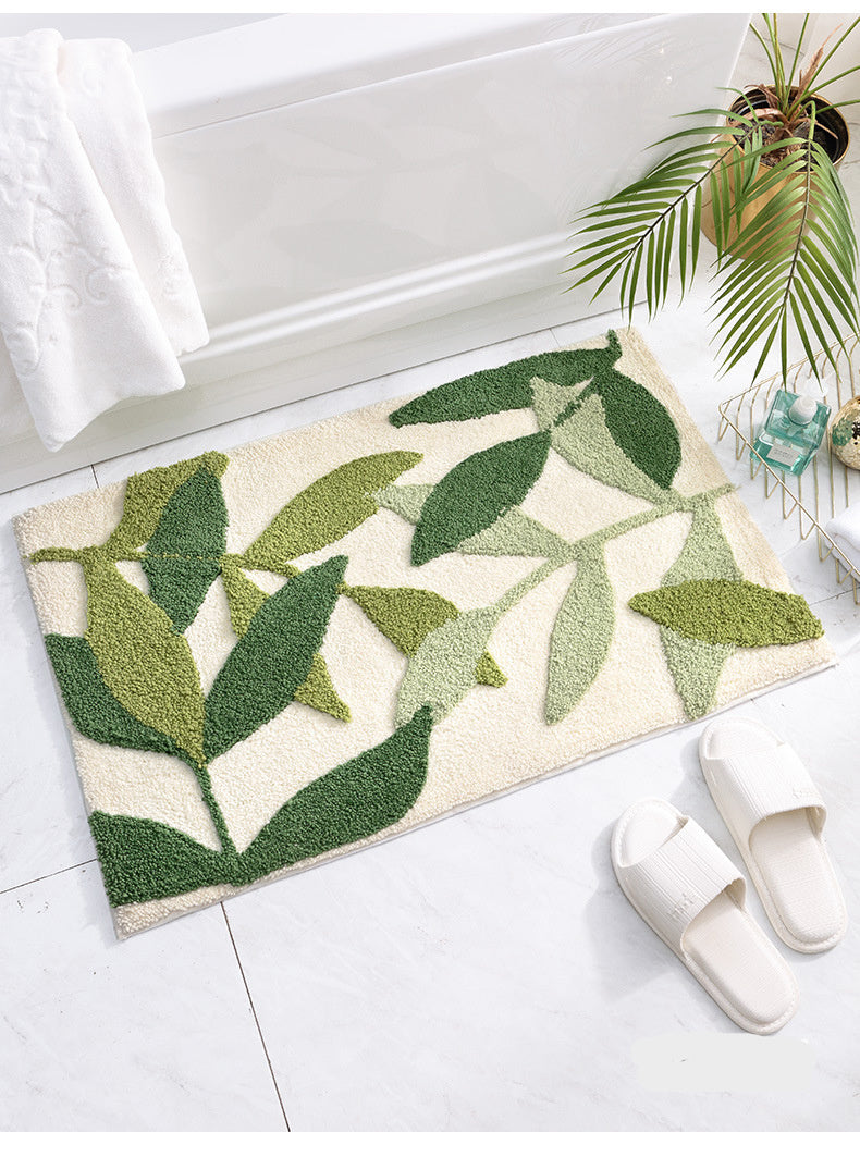 Fast Drying Bath Mat with Non-Slip Backing – Soft Microfiber Bathroom Rug for Shower or Tub
