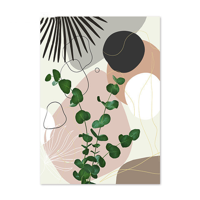 Tropical Leaf Wall Art – Botanical Canvas Print for Home Decor