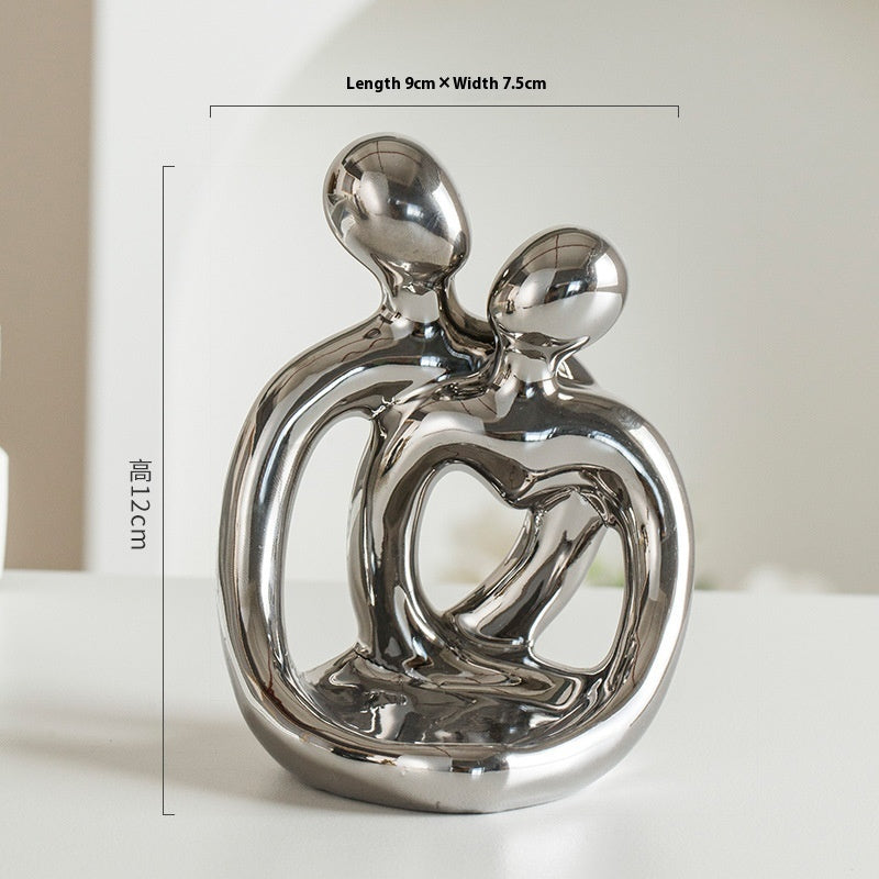 Modern Ceramic Candle Holders – Romantic Couple Figurine Decor for Home Ambience