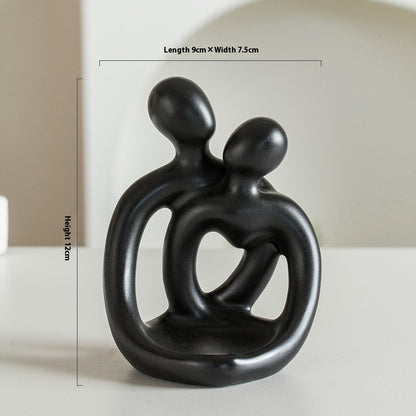 Modern Ceramic Candle Holders – Romantic Couple Figurine Decor for Home Ambience