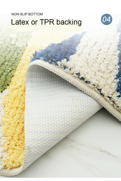 Fast Drying Bath Mat with Non-Slip Backing – Soft Microfiber Bathroom Rug for Shower or Tub
