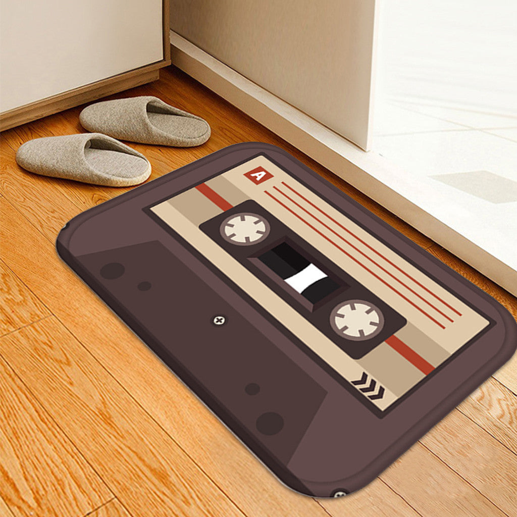 Geometric Tape-Inspired Area Rug – Anti-Slip Modern Carpet for Living Room Decor