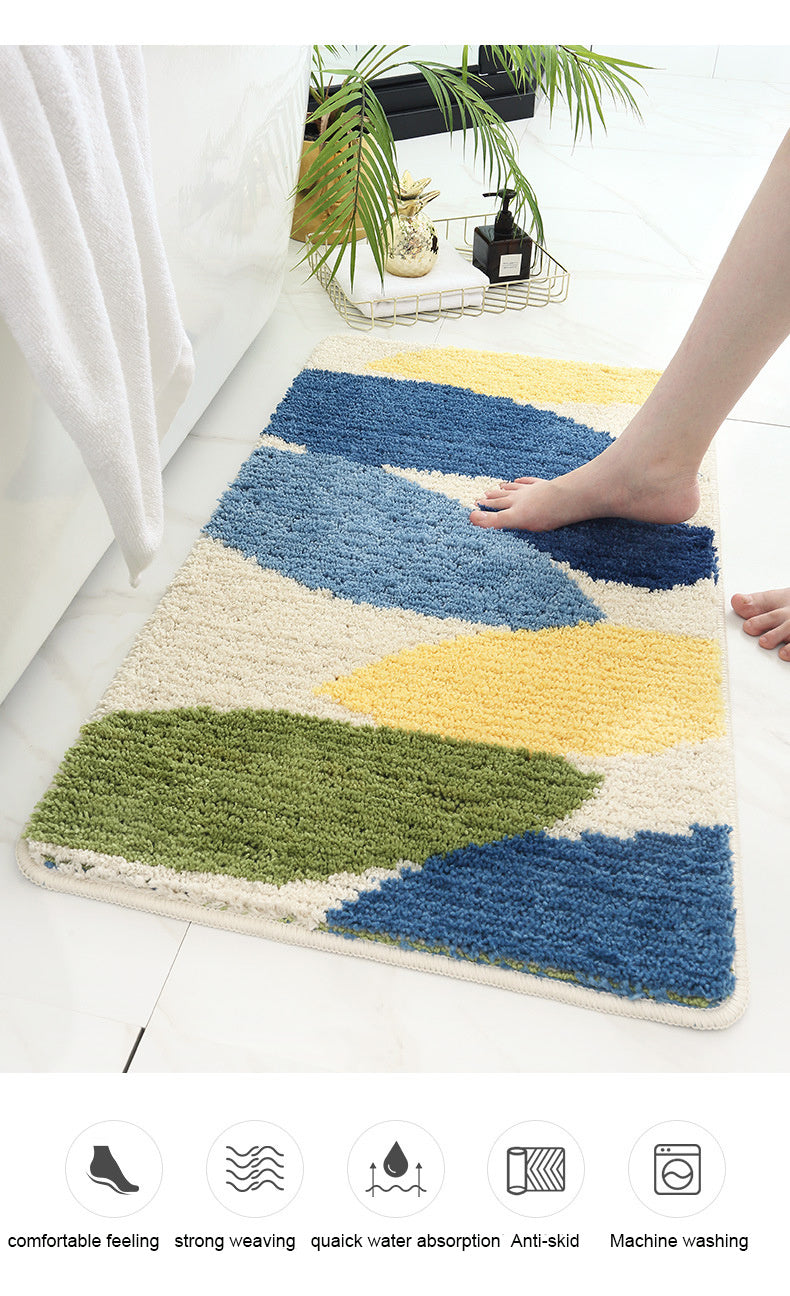 Fast Drying Bath Mat with Non-Slip Backing – Soft Microfiber Bathroom Rug for Shower or Tub