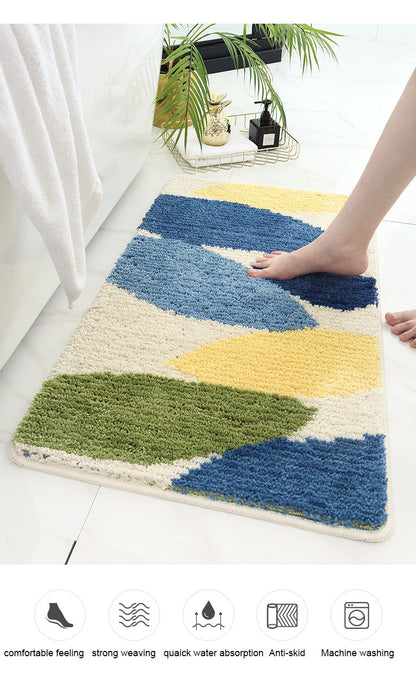 Fast Drying Bath Mat with Non-Slip Backing – Soft Microfiber Bathroom Rug for Shower or Tub