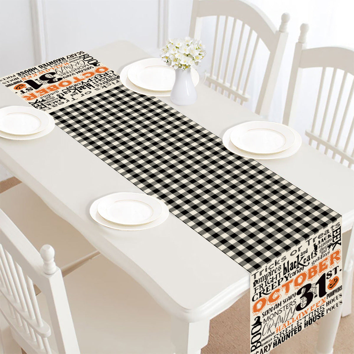 Halloween Table Runner – Spooky Table Decoration for Party & Home