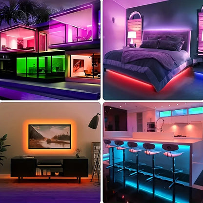 40M/131Ft Led Strip Lights APP 44Keys Music Sync Remote Control USB 5V RGB Flexible Tape for Room Decoration TV Backlight Diode