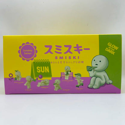 Smiski Sunday Series Blind Box Anime Figure Glow In The Dark Model Doll Desktop Ornament Collection Decor Toys Birthday Gift