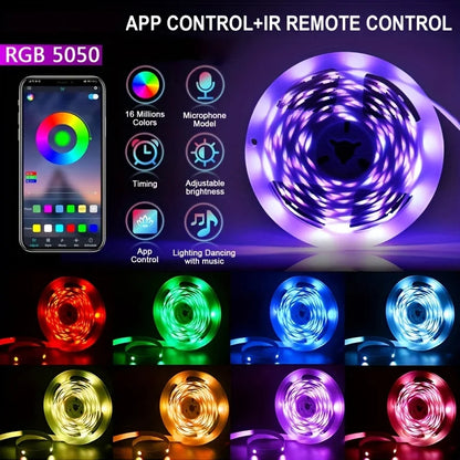 40M/131Ft Led Strip Lights APP 44Keys Music Sync Remote Control USB 5V RGB Flexible Tape for Room Decoration TV Backlight Diode