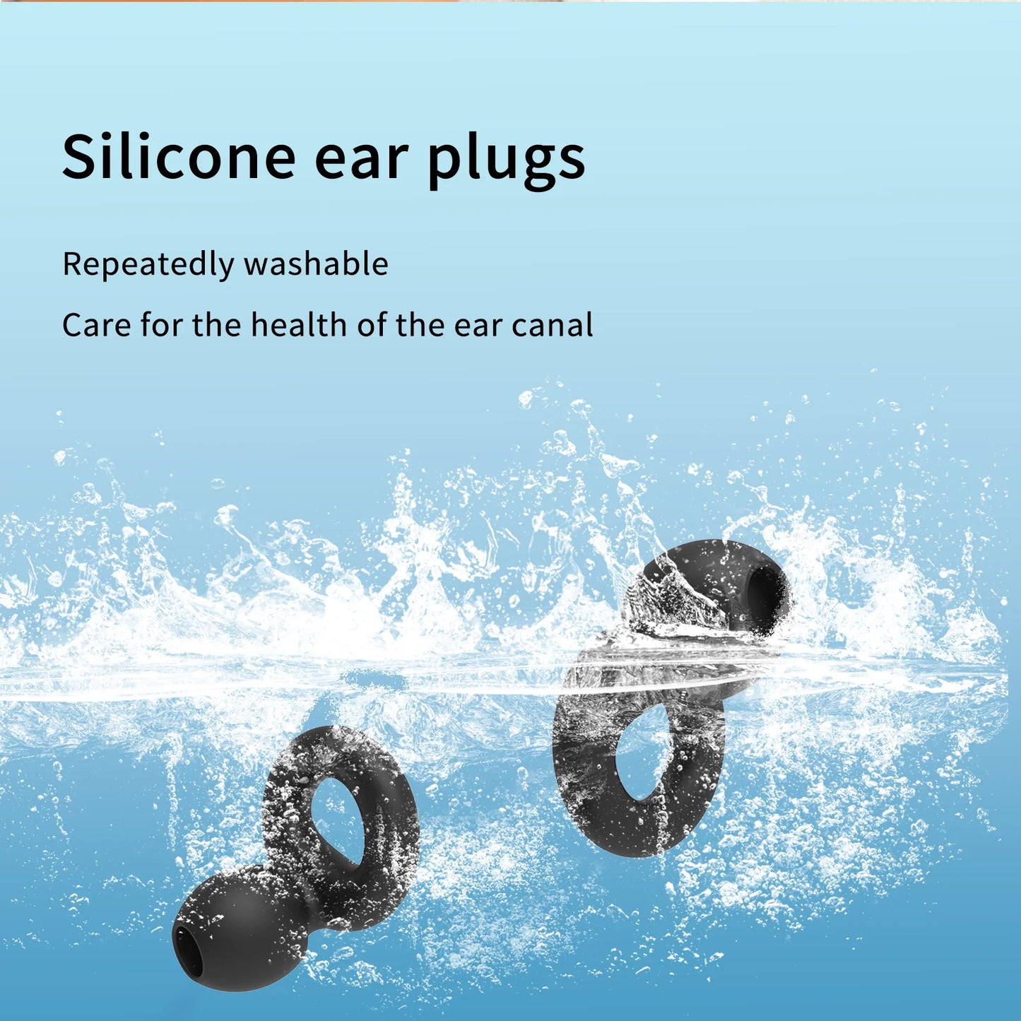 Silicone Earplugs for Swimming Sleep Noise Cancel Noise Reduction-Soundproof Reduce Disturbances -Quality loop Earplugs