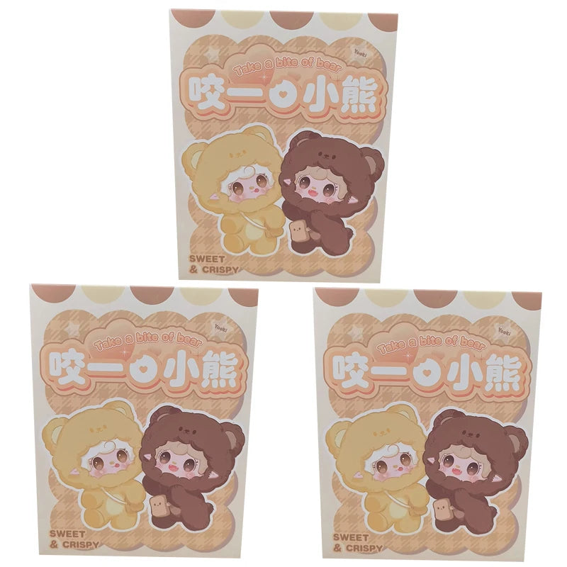 Yooki 4th Generation Blind Box Take A Bit Small Bear Series Plush Toys Exquisite Doll Keychain Backpack Pendant Mystery Box Gift