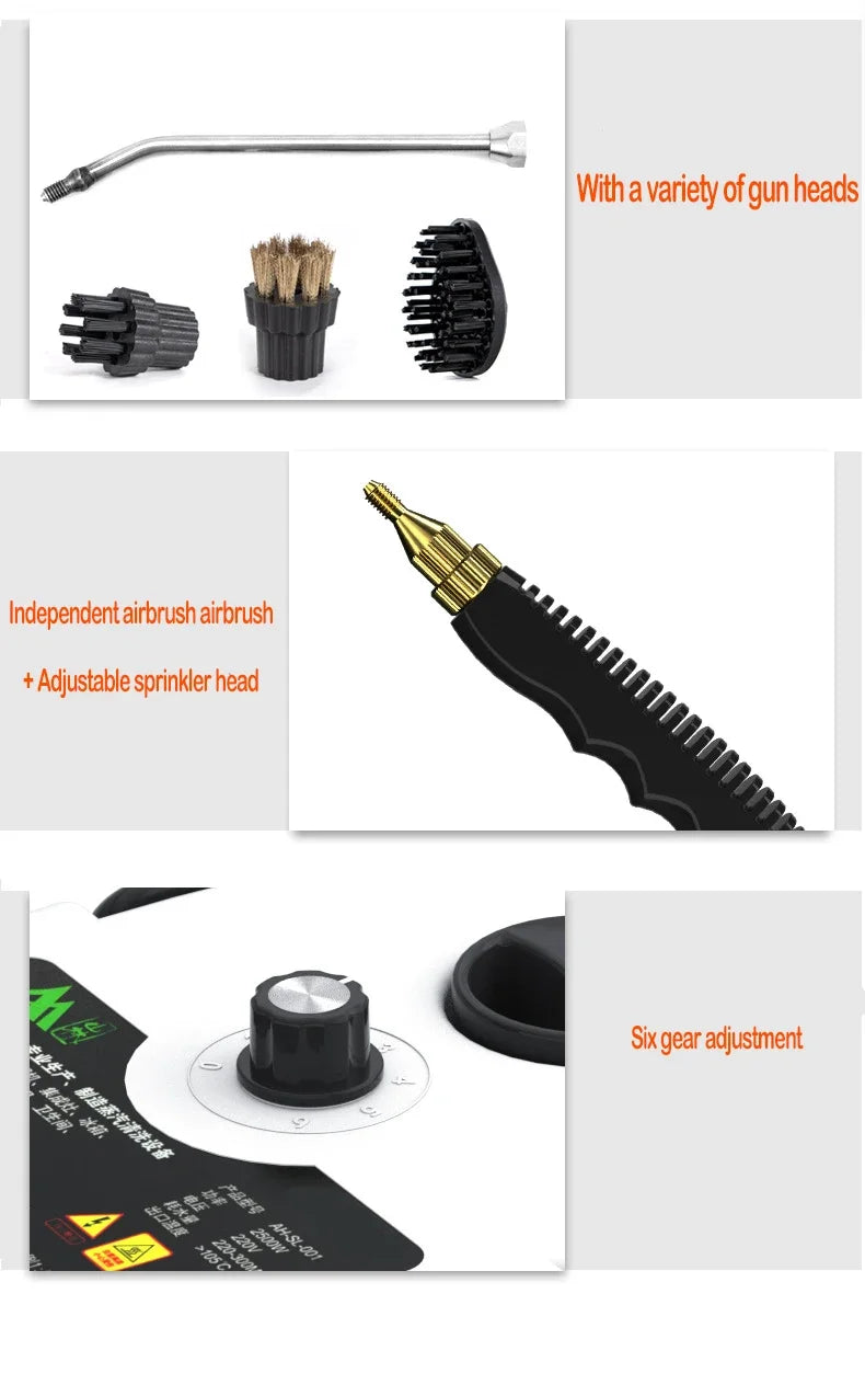 High temperature and high pressure steam home appliance range hood air conditioning cleaning machine home multi-function cleaner