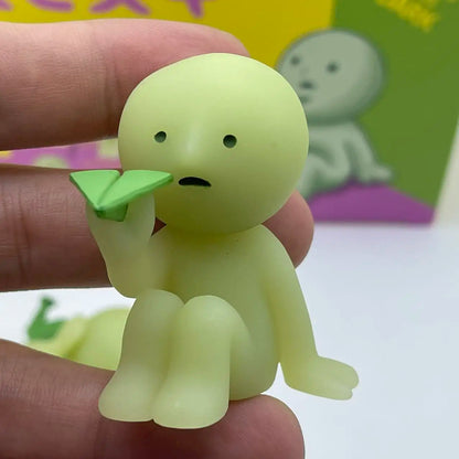 Smiski Sunday Series Blind Box Anime Figure Glow In The Dark Model Doll Desktop Ornament Collection Decor Toys Birthday Gift