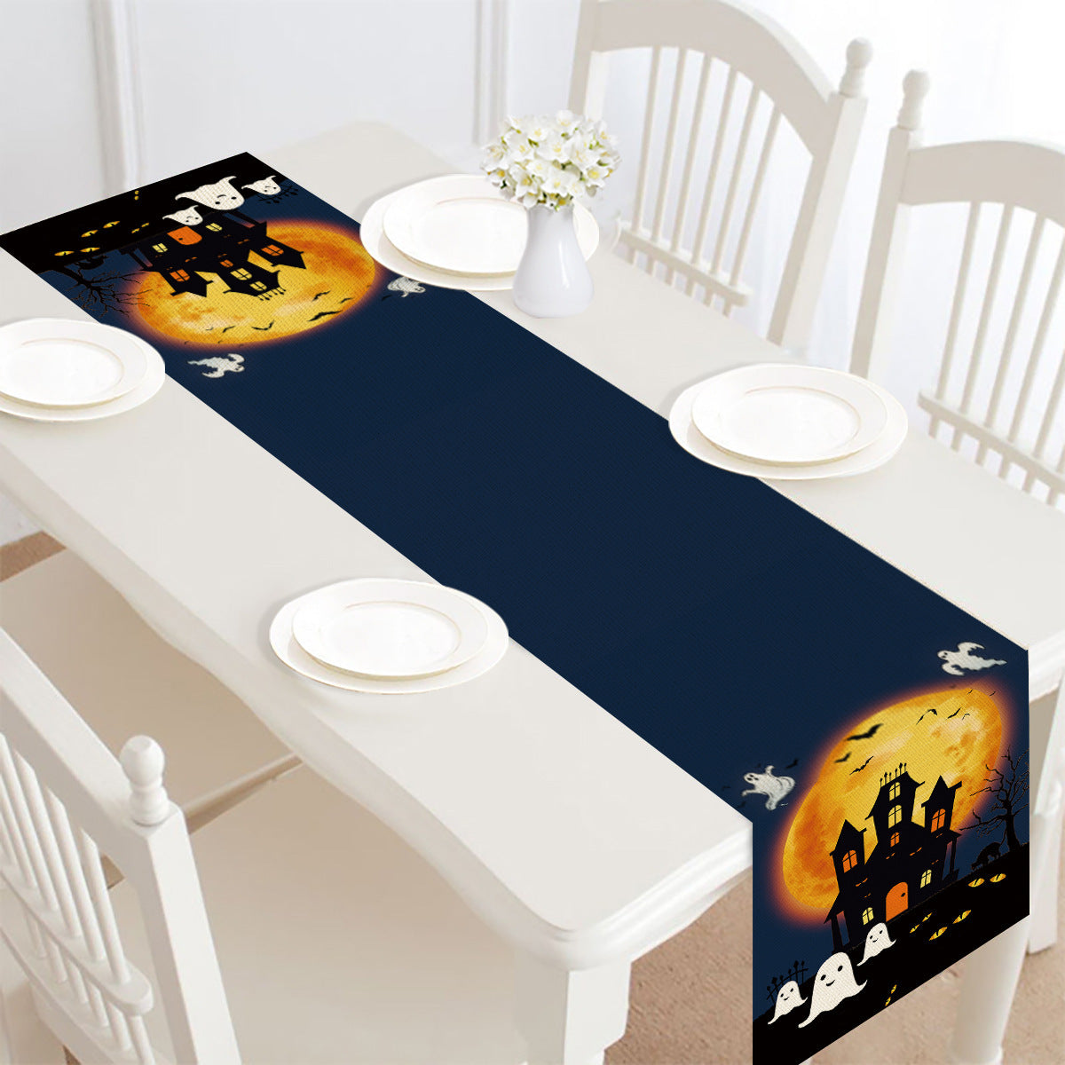 Halloween Table Runner – Spooky Table Decoration for Party & Home