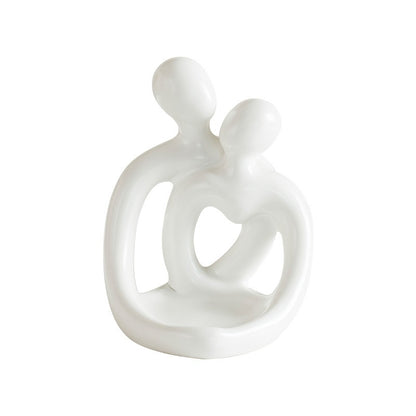 Modern Ceramic Candle Holders – Romantic Couple Figurine Decor for Home Ambience