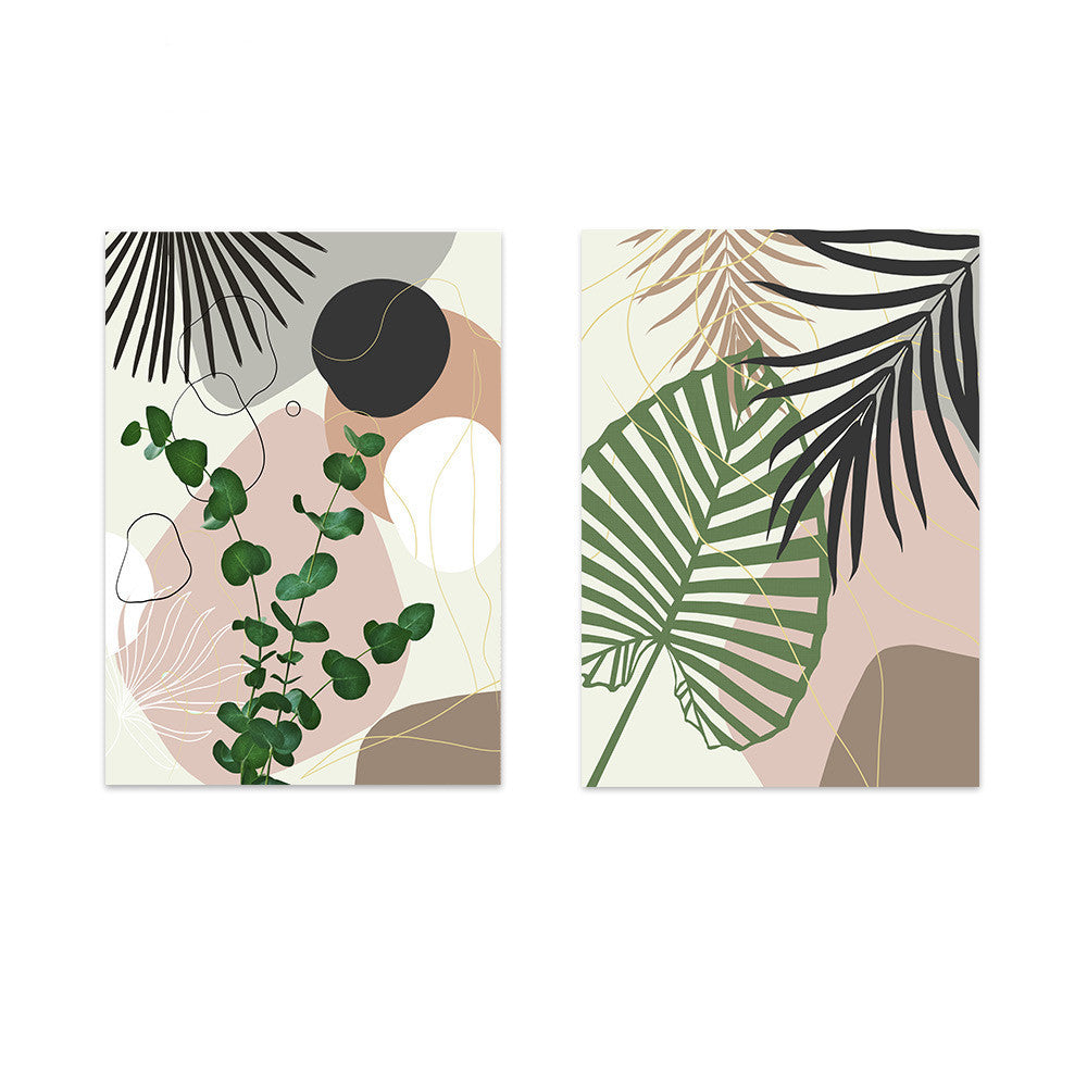 Tropical Leaf Wall Art – Botanical Canvas Print for Home Decor