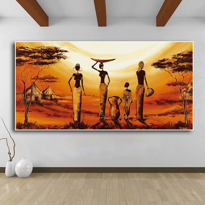 Abstract African Woman Wall Art – Modern Canvas Poster for Home Decor