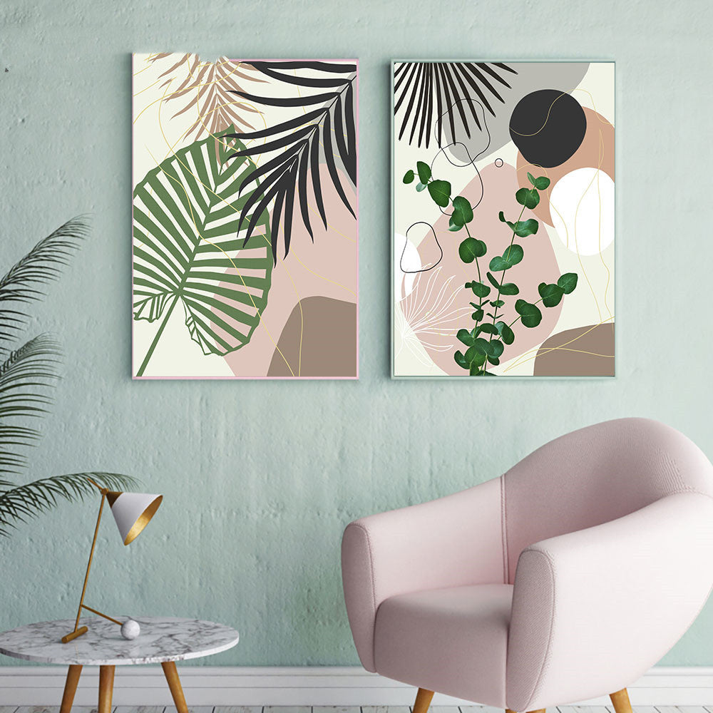 Tropical Leaf Wall Art – Botanical Canvas Print for Home Decor